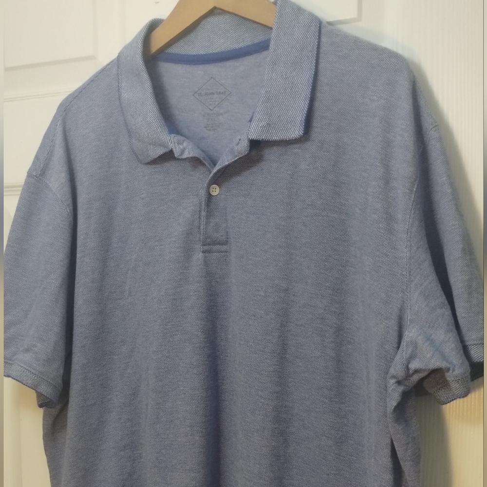 Big Men's St. John's Bay Blue Polo Shirt